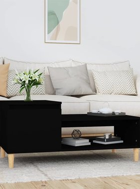 VidaXL Salontafel 100x50x45 cm bewerkt hout zwart