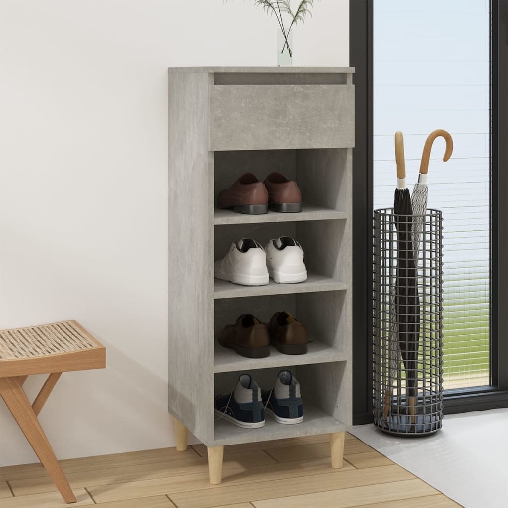VidaXL Schoenenkast 40x36x105 cm bewerkt hout betongrijs