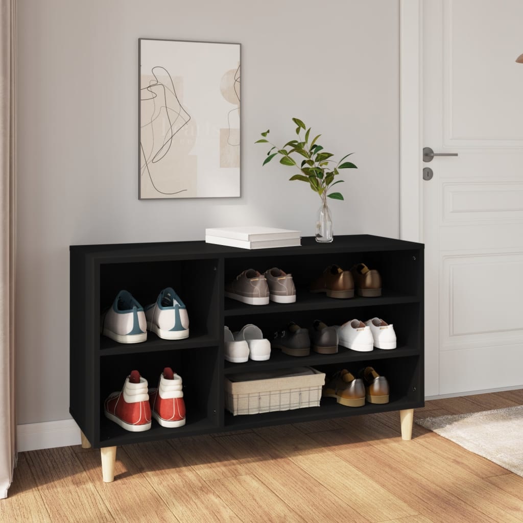 VidaXL Schoenenkast 102x36x60 cm bewerkt hout zwart