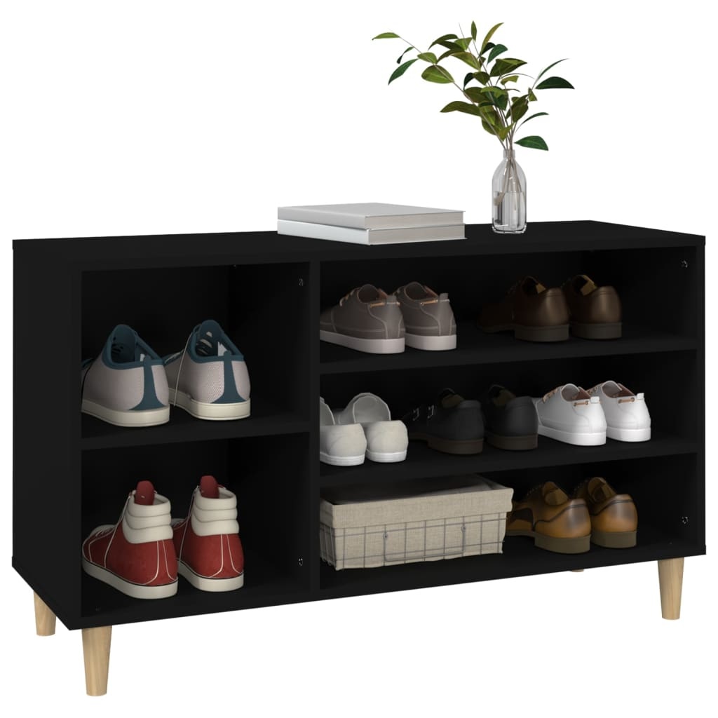 VidaXL Schoenenkast 102x36x60 cm bewerkt hout zwart