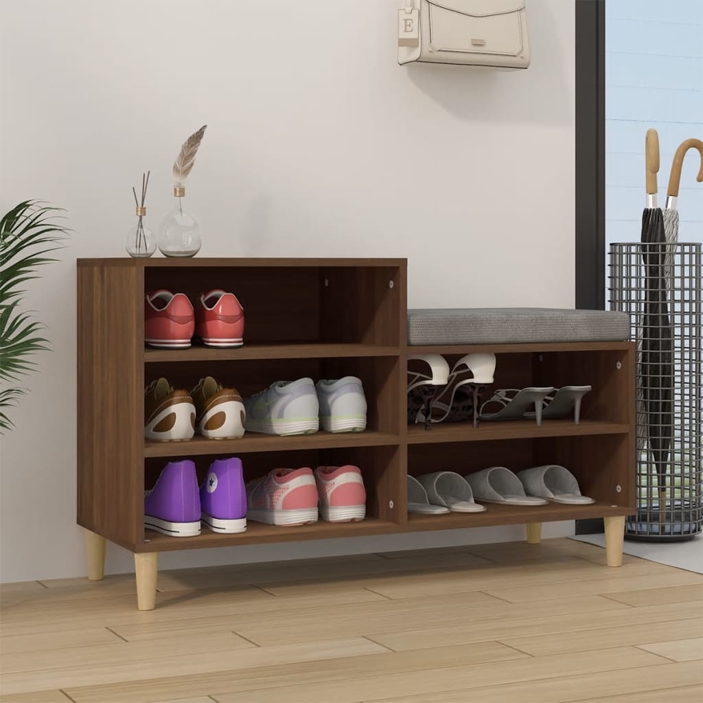 VidaXL Schoenenkast 102x36x60 cm bewerkt hout bruineikenkleurig