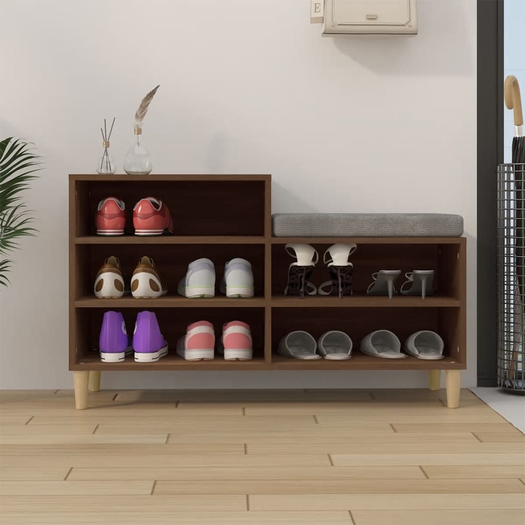 VidaXL Schoenenkast 102x36x60 cm bewerkt hout bruineikenkleurig