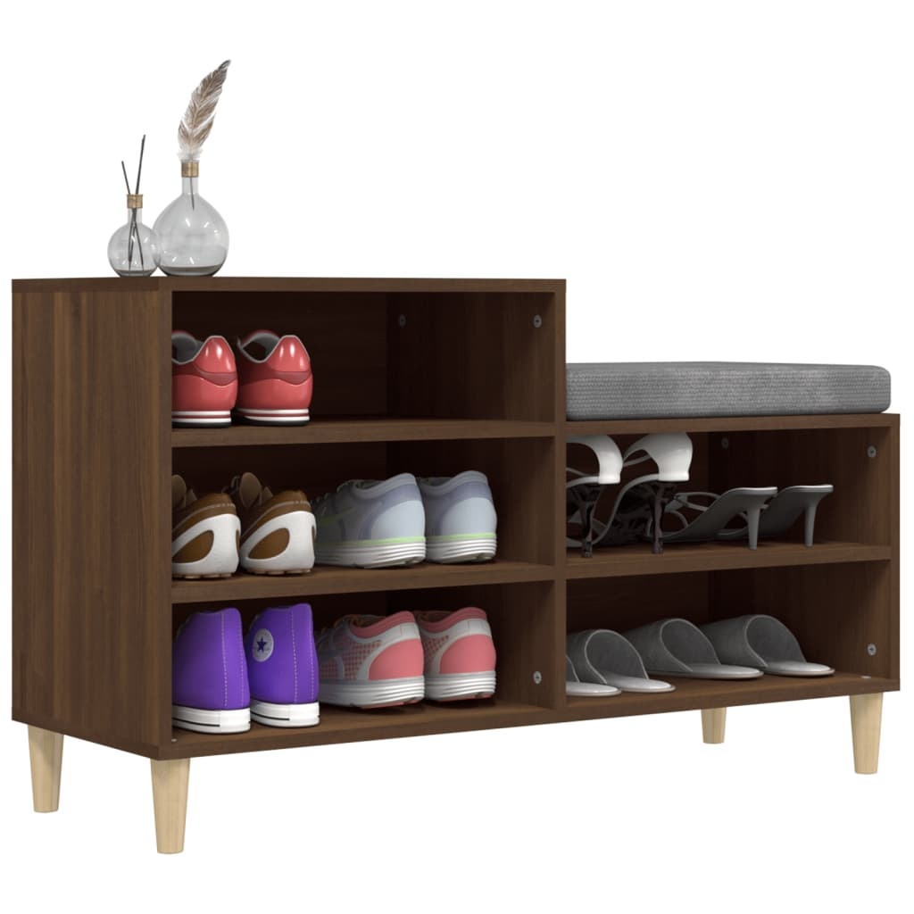 VidaXL Schoenenkast 102x36x60 cm bewerkt hout bruineikenkleurig