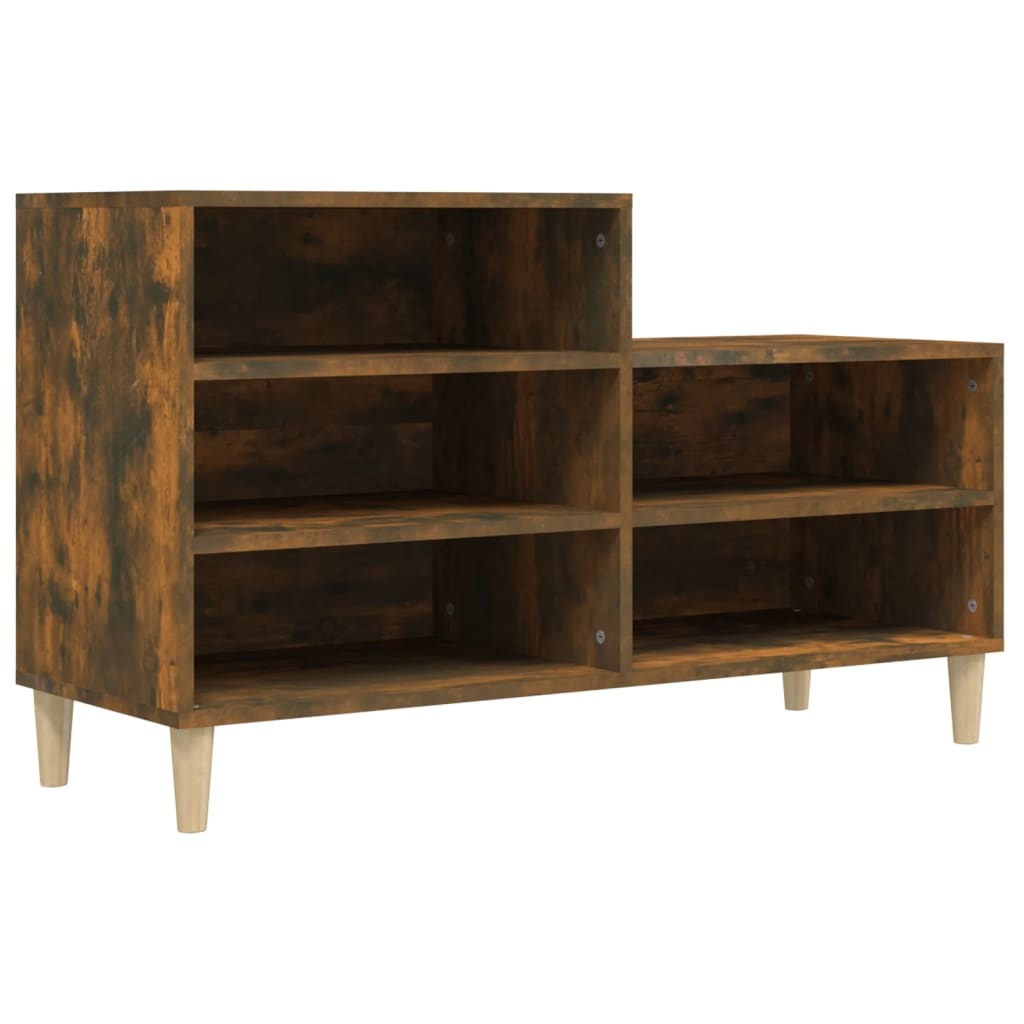 VidaXL Schoenenkast 102x36x60 cm bewerkt hout gerookt eikenkleurig