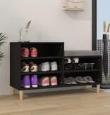 VidaXL Schoenenkast 102x36x60 cm bewerkt hout zwart