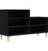 VidaXL Schoenenkast 102x36x60 cm bewerkt hout zwart