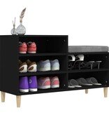 VidaXL Schoenenkast 102x36x60 cm bewerkt hout zwart