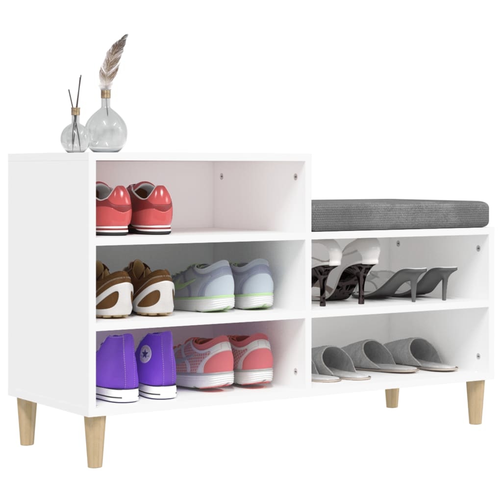 VidaXL Schoenenkast 102x36x60 cm bewerkt hout wit