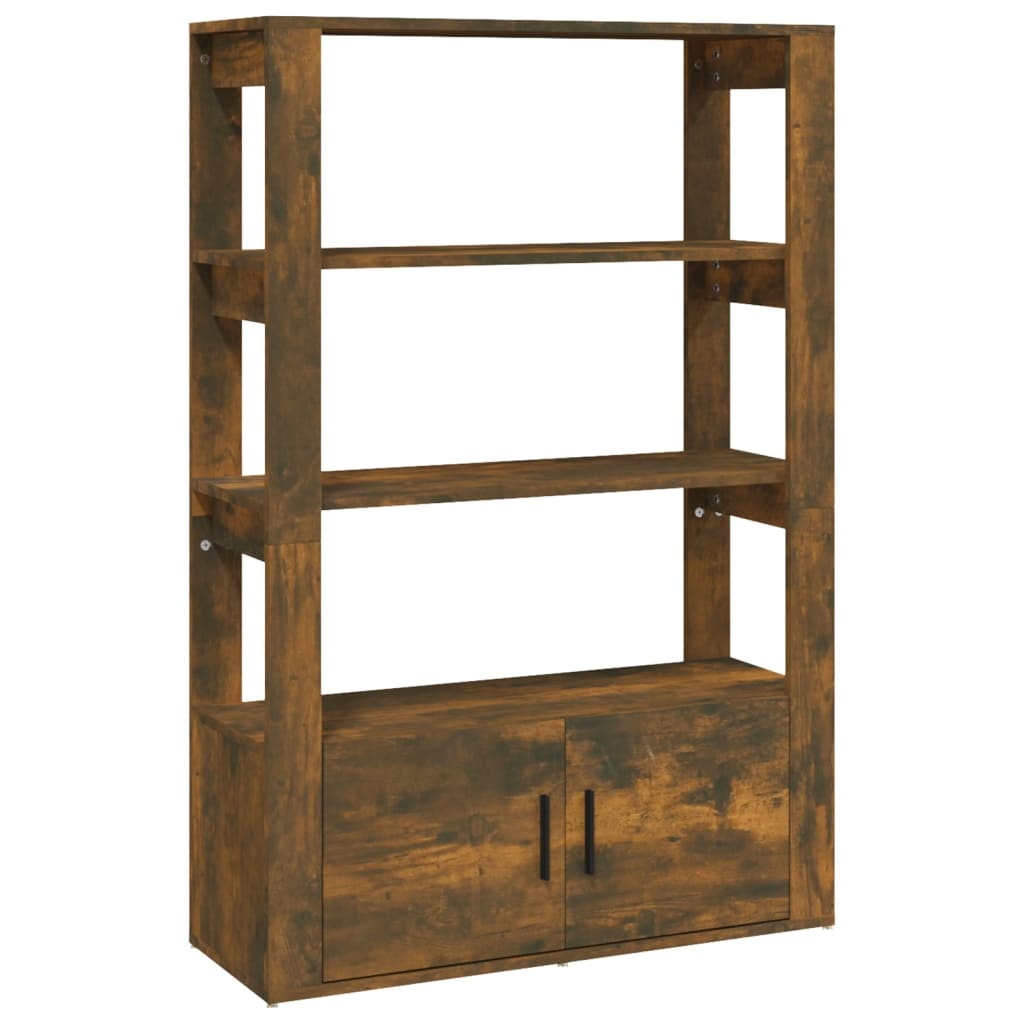 VidaXL Dressoir 80x30x119,5 cm bewerkt hout gerookt eikenkleurig