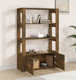 VidaXL Dressoir 80x30x119,5 cm bewerkt hout gerookt eikenkleurig