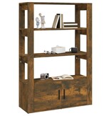VidaXL Dressoir 80x30x119,5 cm bewerkt hout gerookt eikenkleurig