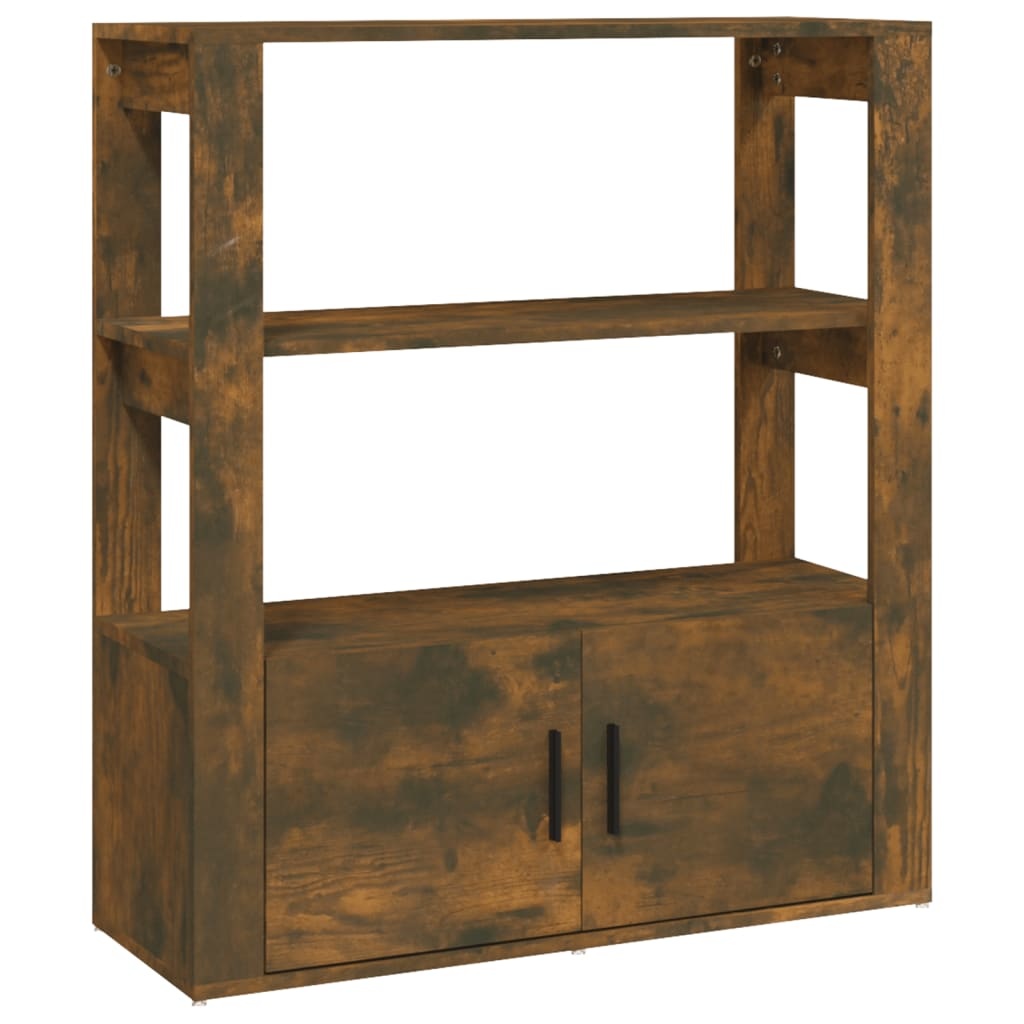 VidaXL Dressoir 80x30x90 cm bewerkt hout gerookt eikenkleurig