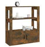 VidaXL Dressoir 80x30x90 cm bewerkt hout gerookt eikenkleurig