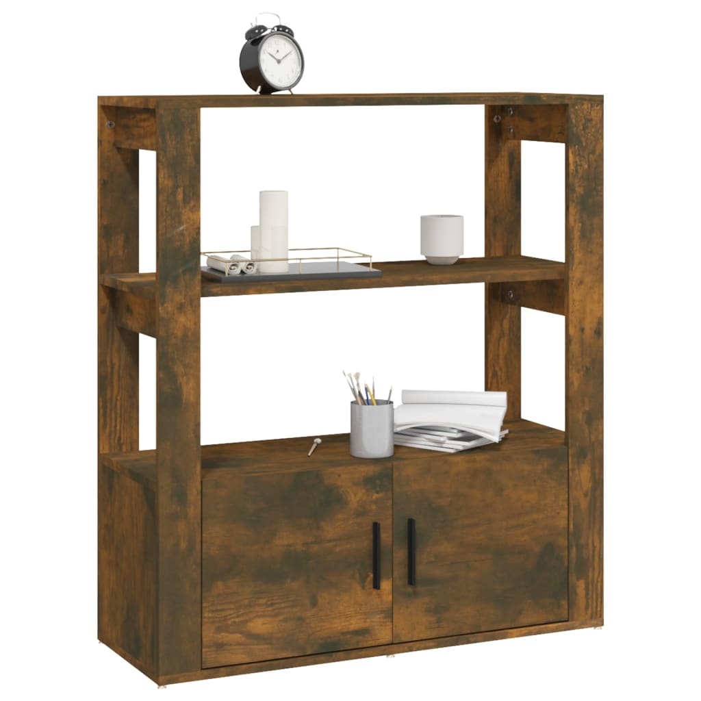 VidaXL Dressoir 80x30x90 cm bewerkt hout gerookt eikenkleurig