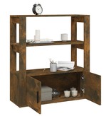 VidaXL Dressoir 80x30x90 cm bewerkt hout gerookt eikenkleurig