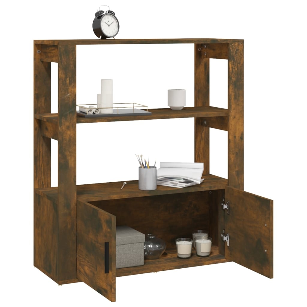 VidaXL Dressoir 80x30x90 cm bewerkt hout gerookt eikenkleurig