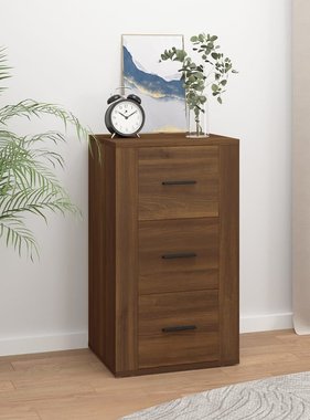 VidaXL Dressoir 40x33x70 cm bewerkt hout bruineikenkleurig