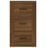 VidaXL Dressoir 40x33x70 cm bewerkt hout bruineikenkleurig