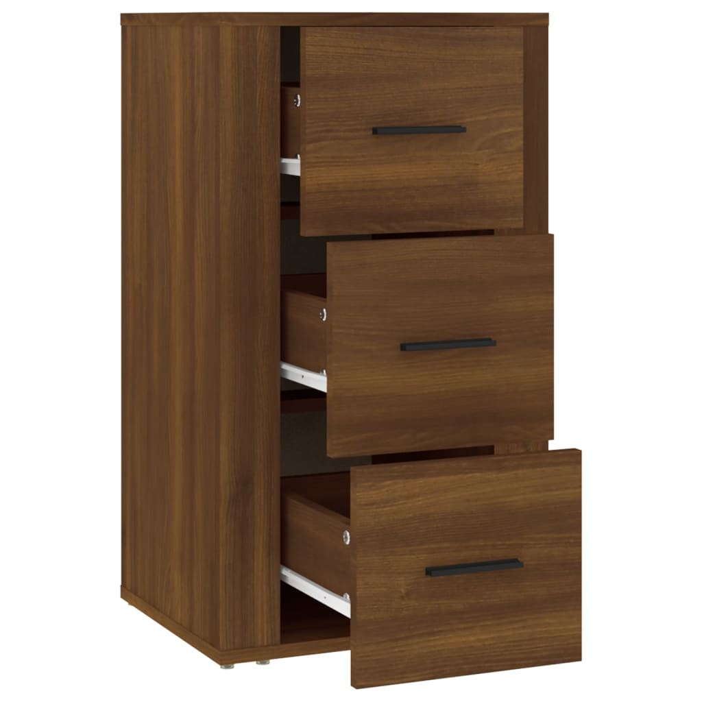 VidaXL Dressoir 40x33x70 cm bewerkt hout bruineikenkleurig