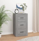 VidaXL Dressoir 40x33x70 cm bewerkt hout grijs sonoma eikenkleurig
