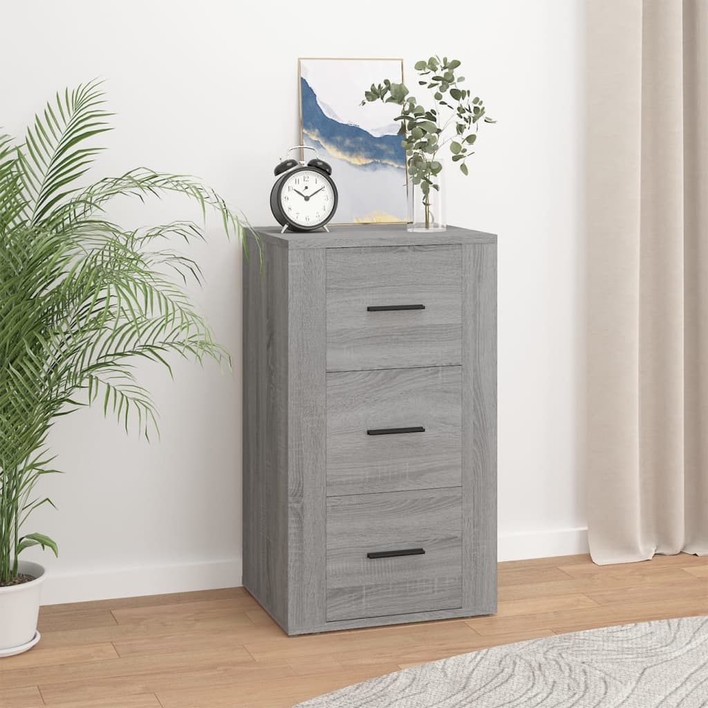VidaXL Dressoir 40x33x70 cm bewerkt hout grijs sonoma eikenkleurig