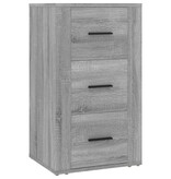 VidaXL Dressoir 40x33x70 cm bewerkt hout grijs sonoma eikenkleurig