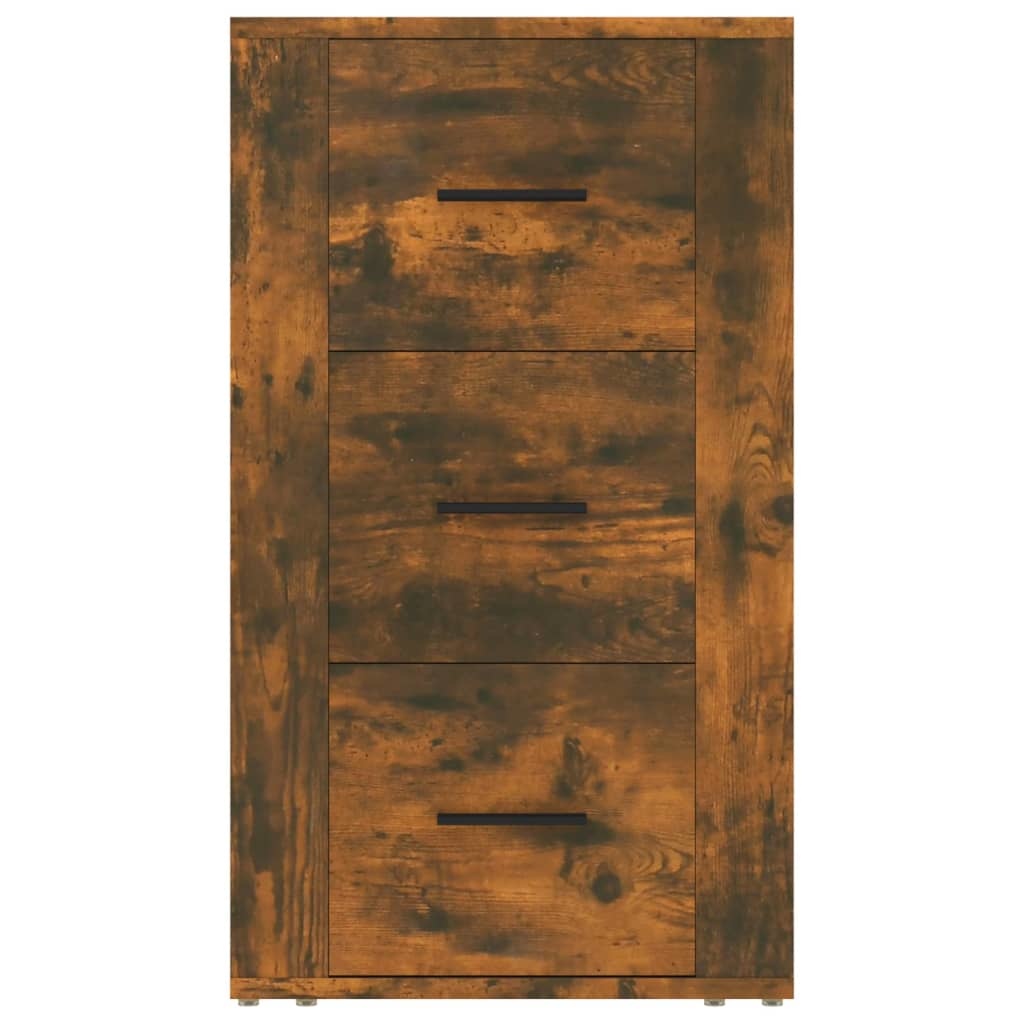 VidaXL Dressoir 40x33x70 cm bewerkt hout gerookt eikenkleurig