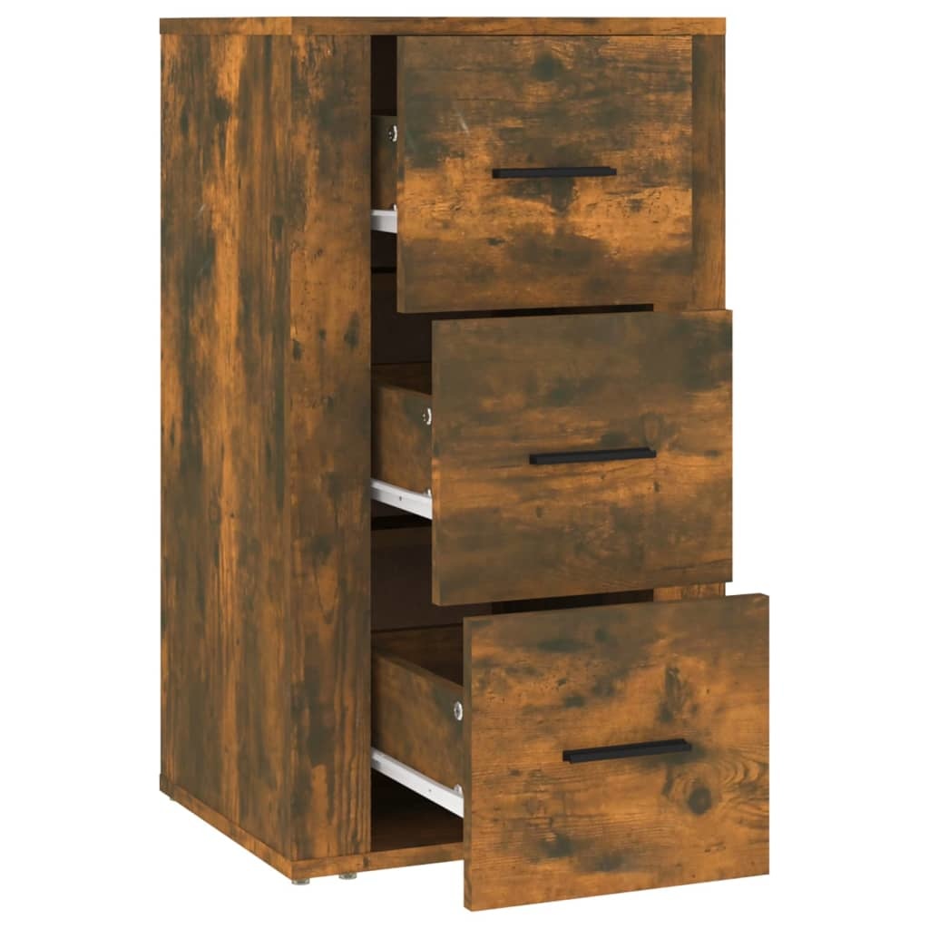 VidaXL Dressoir 40x33x70 cm bewerkt hout gerookt eikenkleurig