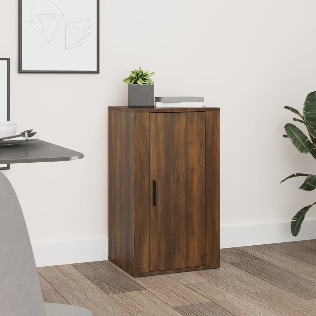 VidaXL Dressoir 40x33x70 cm bewerkt hout bruineikenkleurig