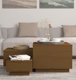 VidaXL Opbergboxen met deksels 3 st massief grenenhout honingbruin