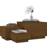 VidaXL Opbergboxen met deksels 3 st massief grenenhout honingbruin