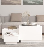 VidaXL Opbergboxen met deksels 3 st massief grenenhout wit