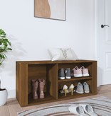 VidaXL Schoenenkast 100x35x45 cm bewerkt hout bruineikenkleurig
