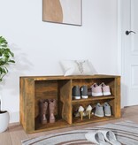 VidaXL Schoenenkast 100x35x45 cm bewerkt hout gerookt eikenkleurig