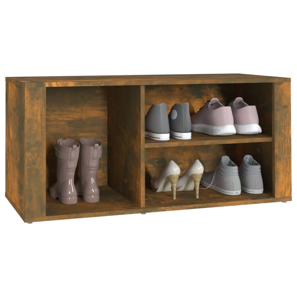 VidaXL Schoenenkast 100x35x45 cm bewerkt hout gerookt eikenkleurig