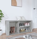 VidaXL Schoenenkast 100x35x45 cm bewerkt hout betongrijs