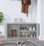 VidaXL Schoenenkast 100x35x45 cm bewerkt hout betongrijs