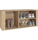 VidaXL Schoenenkast 100x35x45 cm bewerkt hout sonoma eikenkleurig