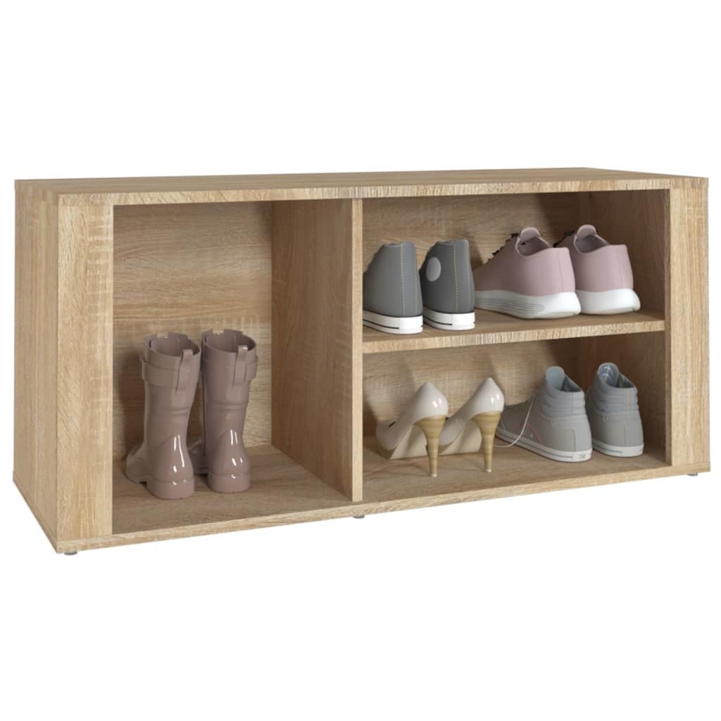 VidaXL Schoenenkast 100x35x45 cm bewerkt hout sonoma eikenkleurig