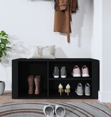 VidaXL Schoenenkast 100x35x45 cm bewerkt hout zwart