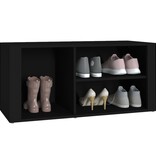VidaXL Schoenenkast 100x35x45 cm bewerkt hout zwart