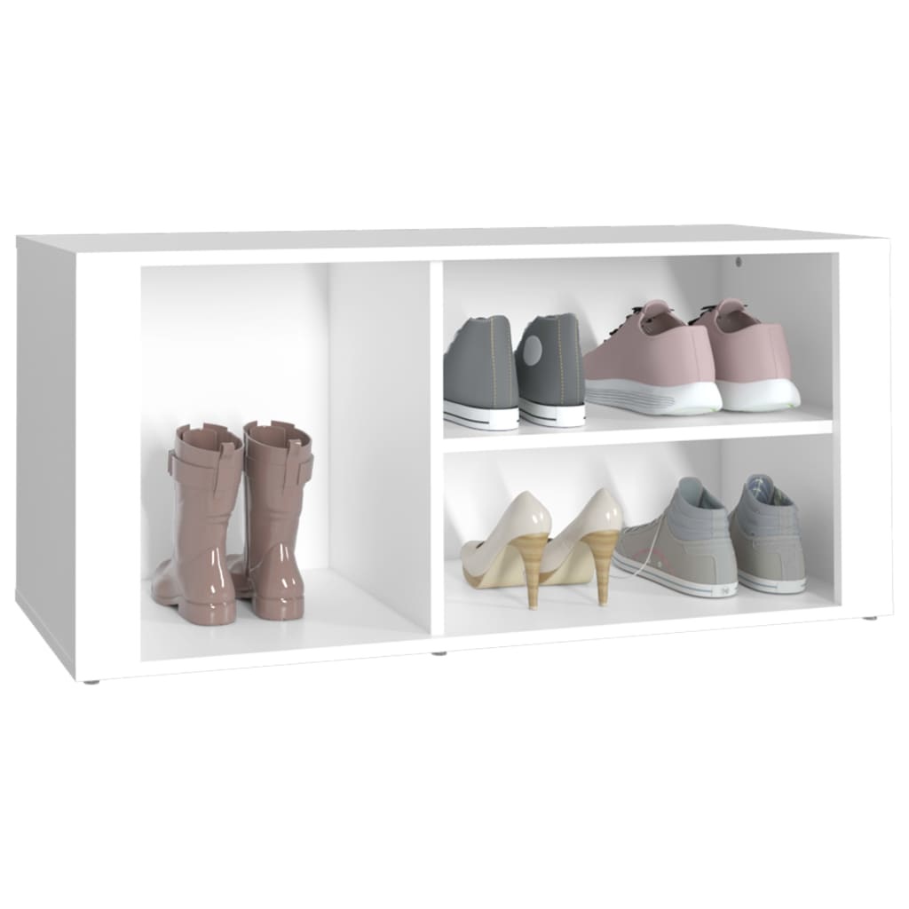 VidaXL Schoenenkast 100x35x45 cm bewerkt hout wit