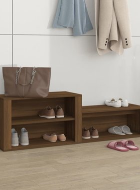 VidaXL Schoenenkast 150x35x45 cm bewerkt hout bruineikenkleurig