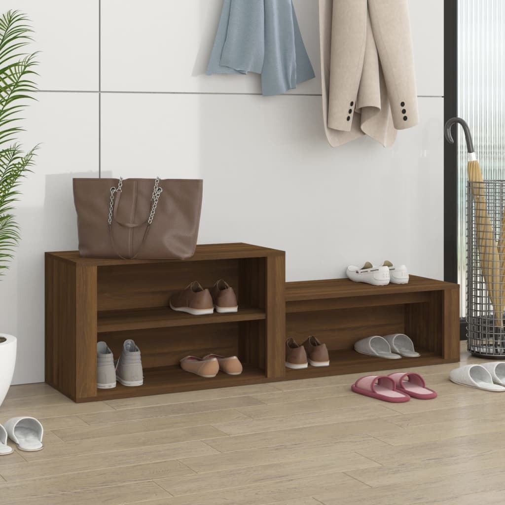 VidaXL Schoenenkast 150x35x45 cm bewerkt hout bruineikenkleurig