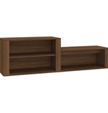 VidaXL Schoenenkast 150x35x45 cm bewerkt hout bruineikenkleurig