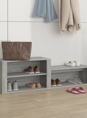 VidaXL Schoenenkast 150x35x45 cm bewerkt hout grijs sonoma