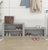 VidaXL Schoenenkast 150x35x45 cm bewerkt hout grijs sonoma