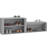VidaXL Schoenenkast 150x35x45 cm bewerkt hout grijs sonoma