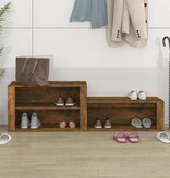 VidaXL Schoenenkast 150x35x45 cm bewerkt hout gerookt eikenkleurig
