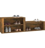 VidaXL Schoenenkast 150x35x45 cm bewerkt hout gerookt eikenkleurig